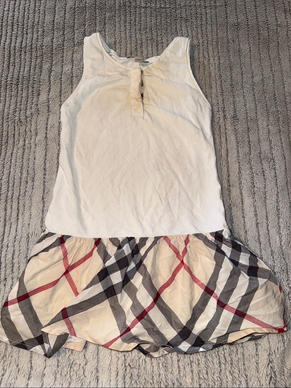 Burberry Girls White Tank Dress
